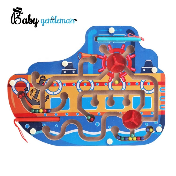 Most popular educational toy wooden labyrinth marble game for kids Z11057H