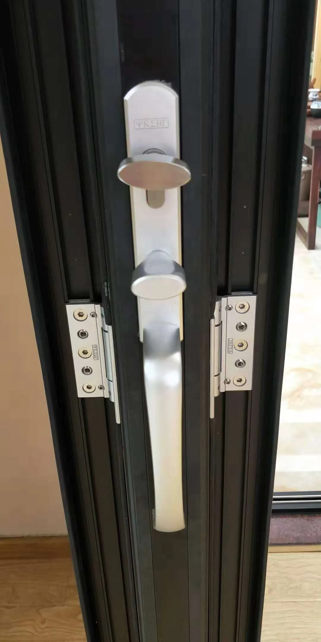 
balcony 4 sash accordion air tight aluminum glass folding door 