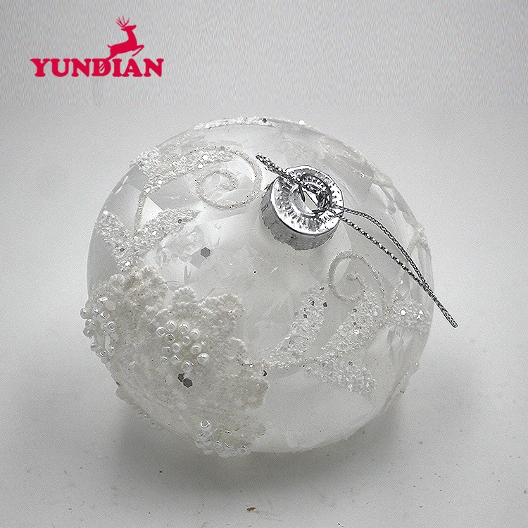 Wholesale Elegant Decorative Christmas Ornament Onion Shape White Frosted Hanging Glass Bauble Ball For Xmas Tree Wedding Party