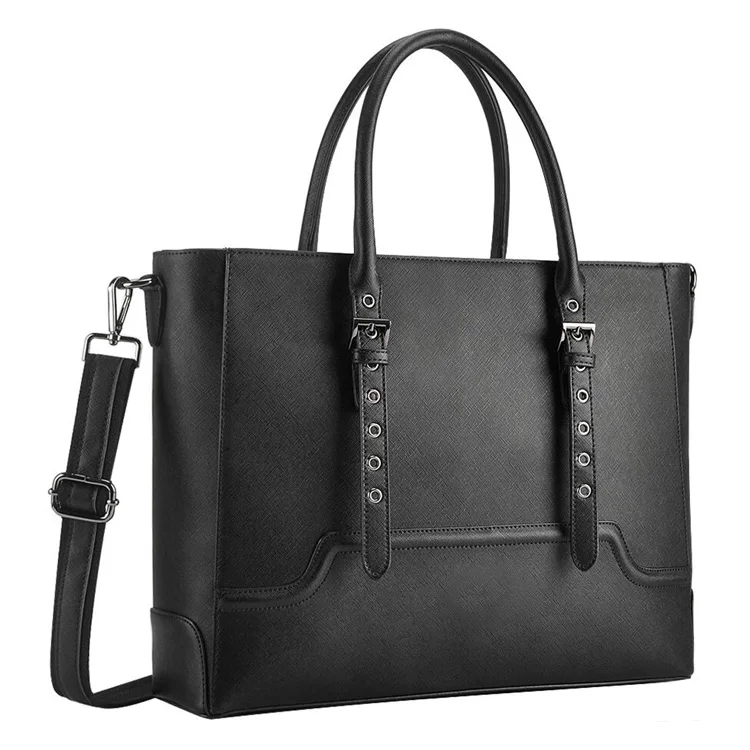 Ladies Work Tote Bag 15.6 inch , Multi-Pocket Woman Laptop Bag With Professional Padded Compartment