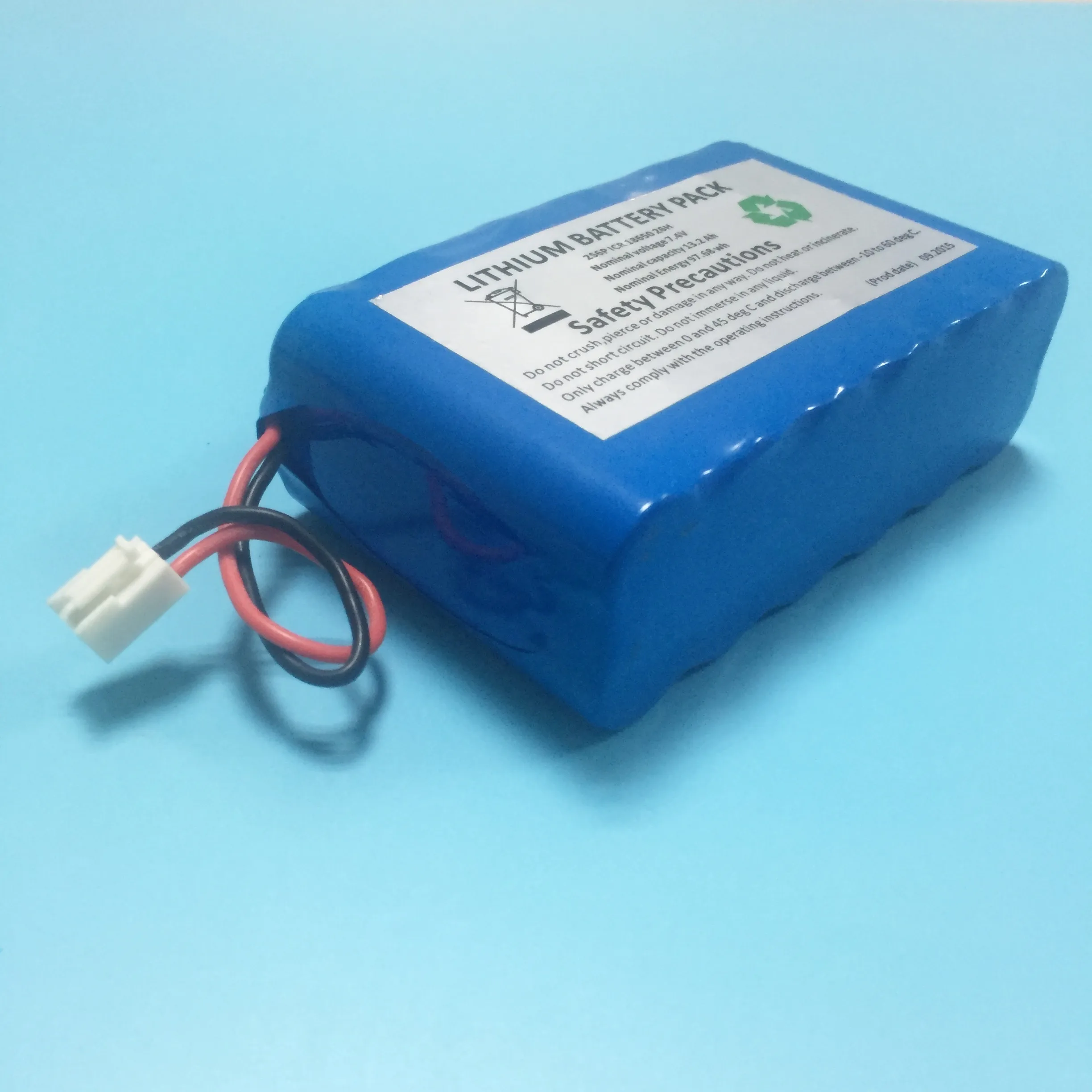13.2Ah 7.4V 18650 battery pack 2S6P solar storage battery cell rechargeable