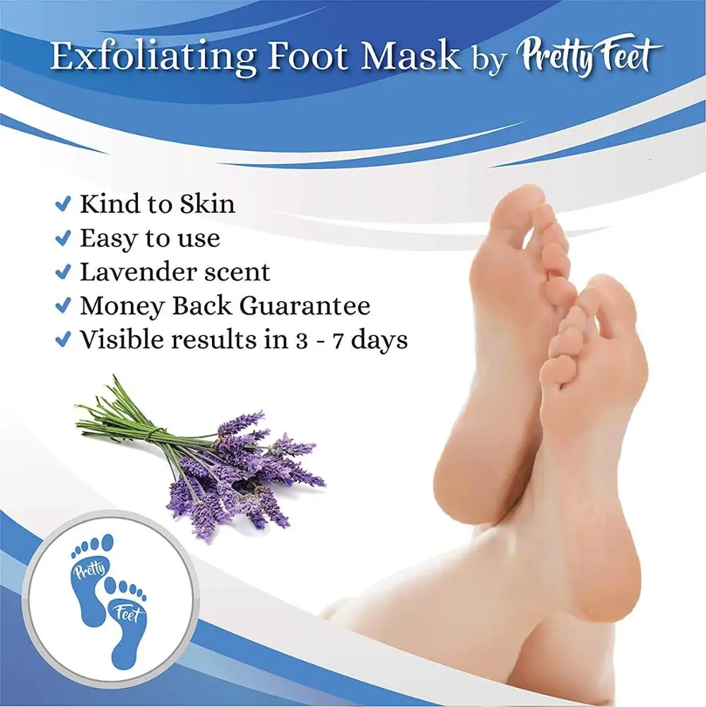 Foot Peel Mask 2 Pairs Natural Foot Peeling Mask Smoother Feet in a Week Remove Calluses & Dead Skin