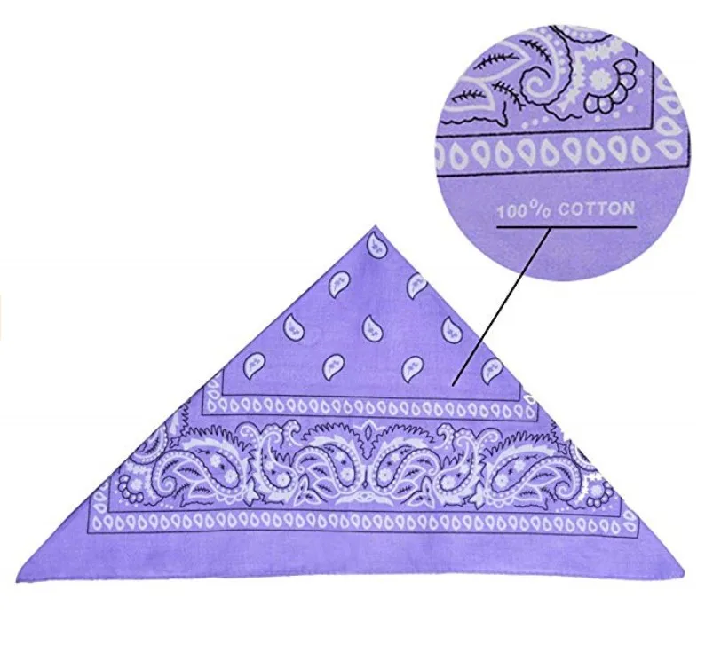 Assorted color 22inch 100%cotton Neon Cowboy Bandana