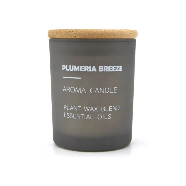 Hot selling custom fragrance black matte glass candle jar Aromatherapy scented tumbler candle
