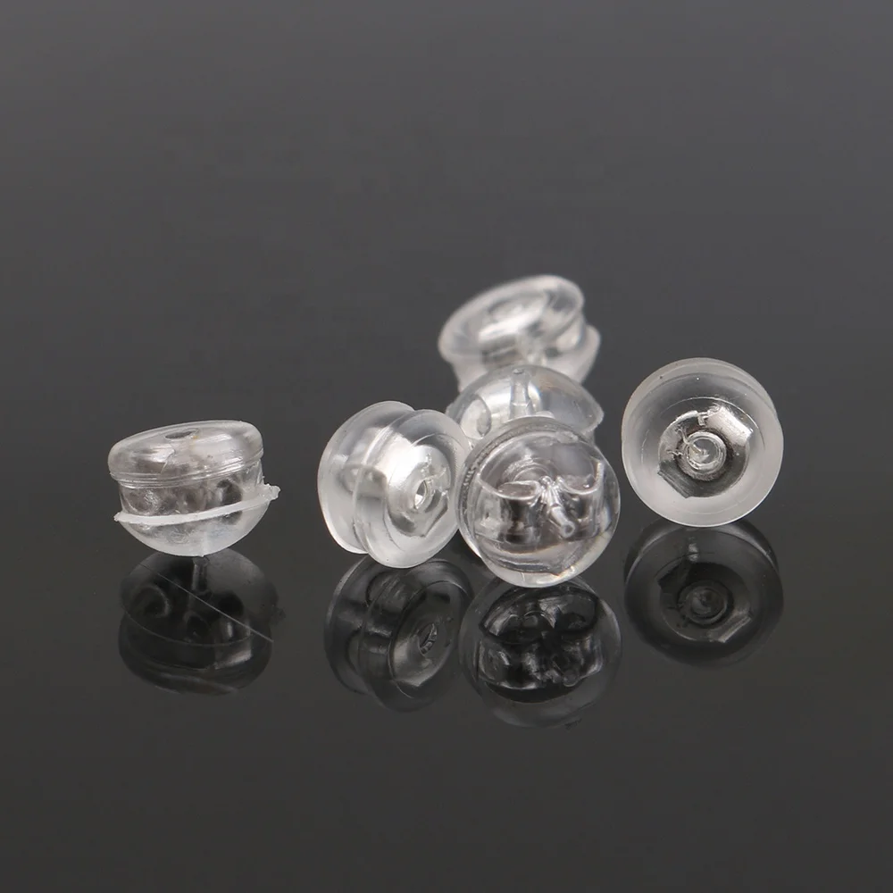 2024 New High Quantity Round Silicon Hypoallergenic Earring stud Backs