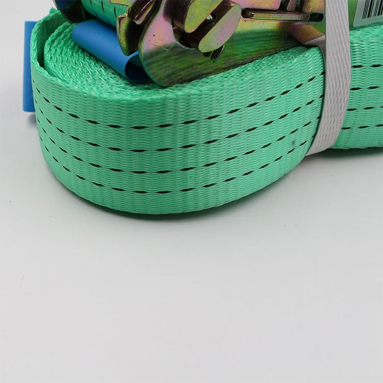 
2' 50mmx9m BS 4000kgs Stainless Steel EU Ratchet Strap Tie Down Lashing Strap With Double J hooks 