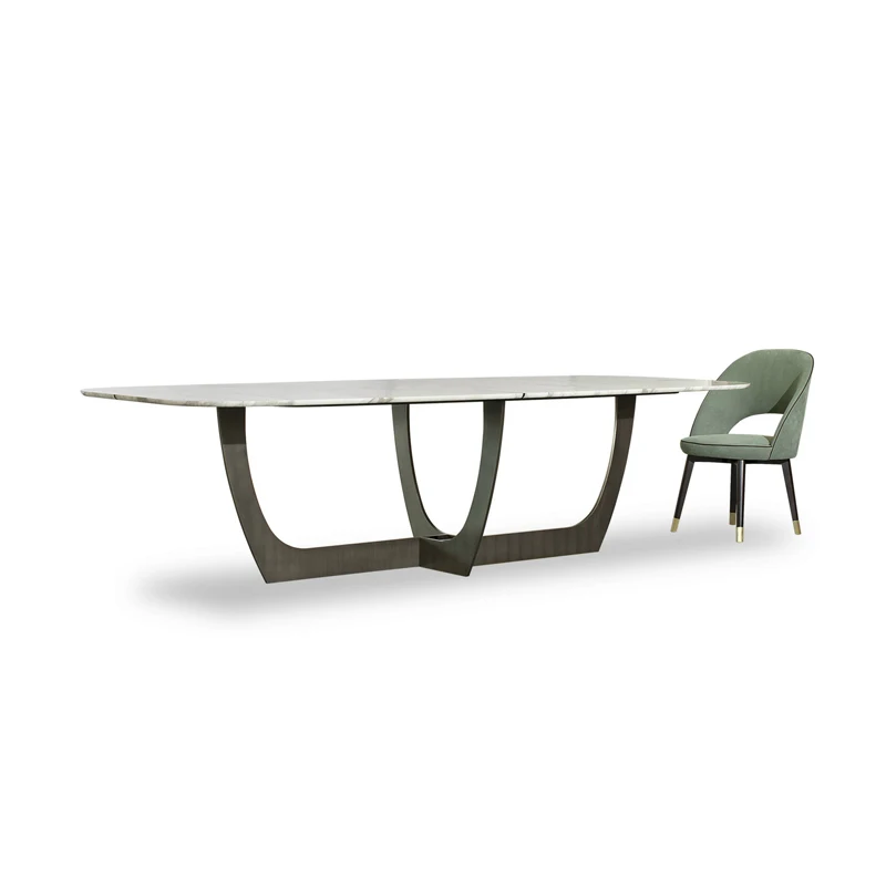 Italian simple 8 seater design marble dining table