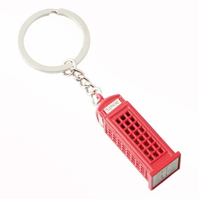 Red zinc alloy metal craft london souvenirs bus keychain