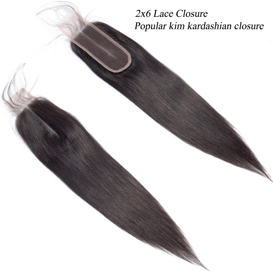 Cheap Middle Part 2*6 Lace Closure Virgin Pakistan Straight Human Hair Closure Virgin Human Hair Thin Skin Lace Closure