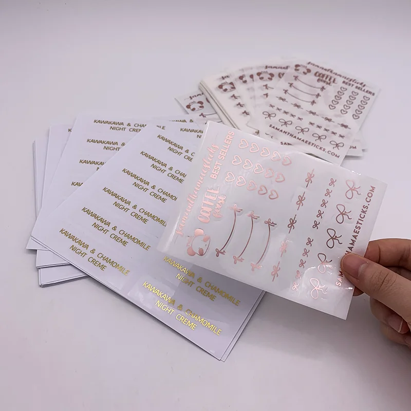 Индивидуальный виниловый прозрачный лист-наклейка из золотой