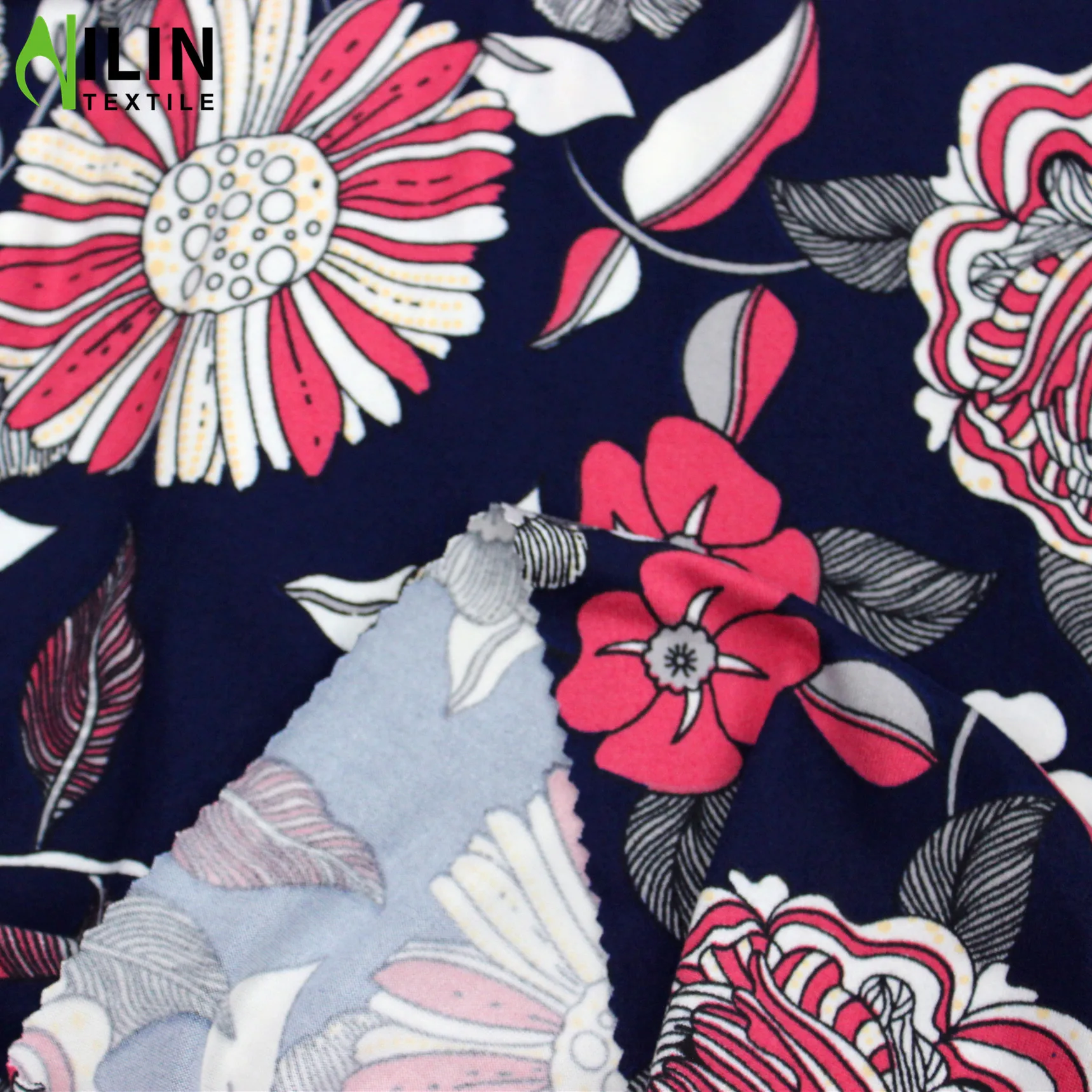 DBP Floral printed fabrics brush dty stretch fabric for legging