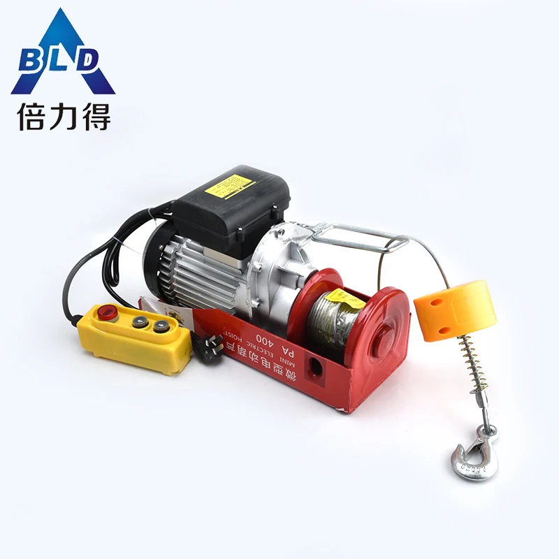 
Mini portable truck boat hargo pulling hoist wire rope electric manual lifting overhead crane pulley hoist with control switch 