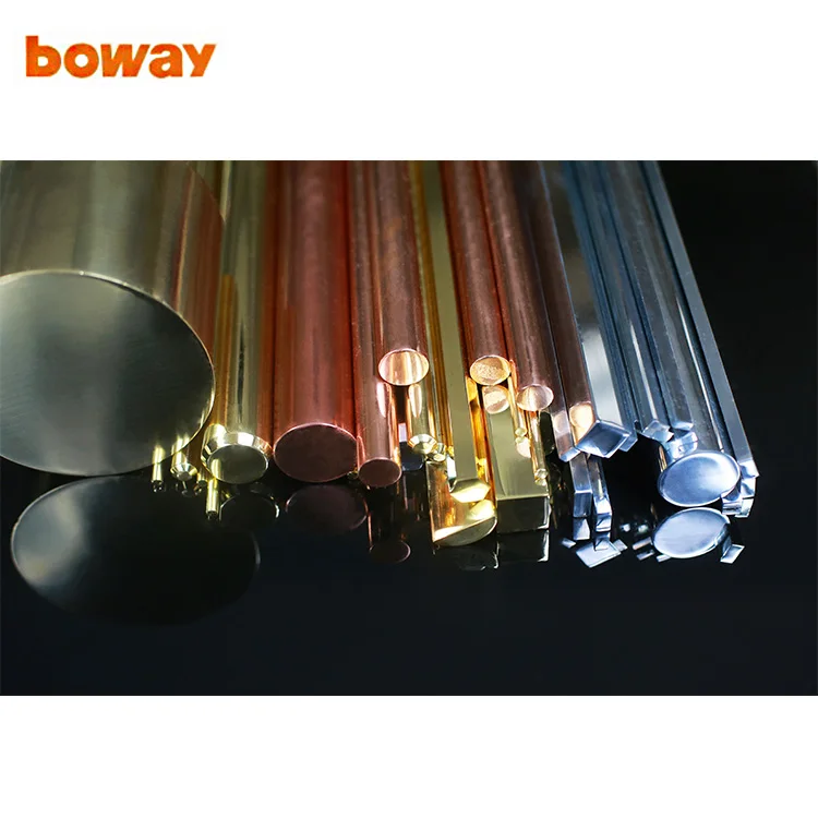 Boway Alloy Customized C3604 C21000 Copper Brass Rod/ Copper Wire Rod 8mm Copper Brazing Rods