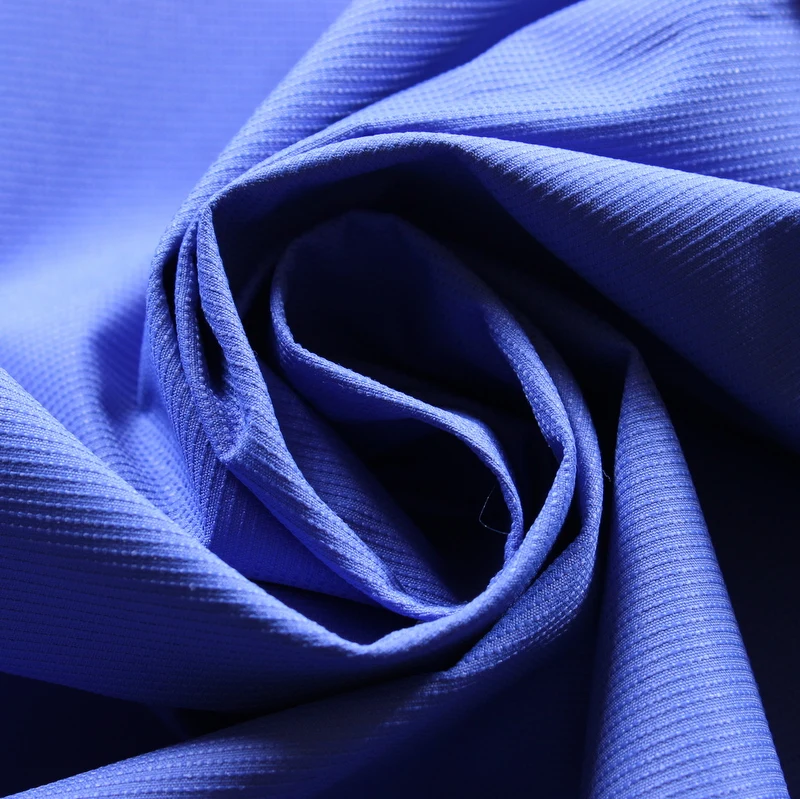 
Good quality sapphire blue pearl dot polyester pongee fabric for garment 