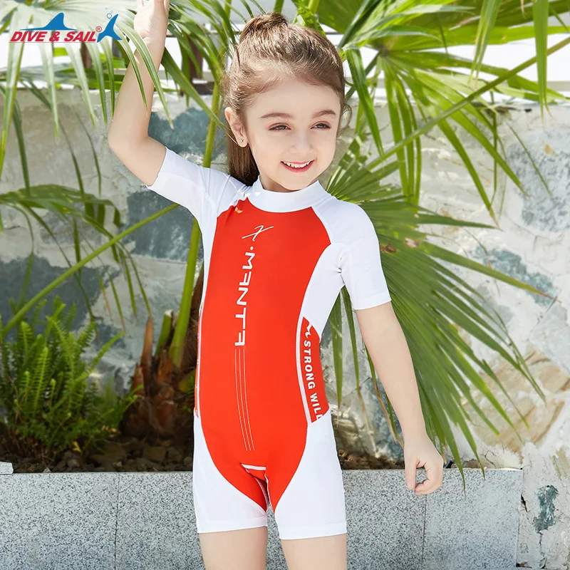 latest design kids neoprene fabric diving suit with short sleeve