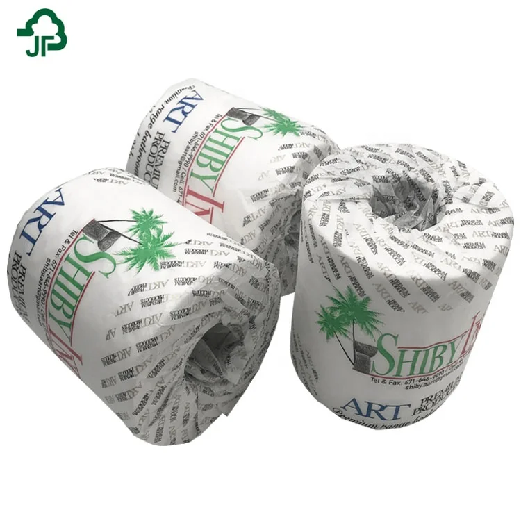 Wholesale Custom Printed White Bulk Pack Toilet Tissue  Paper Product Rolls For Bathroom