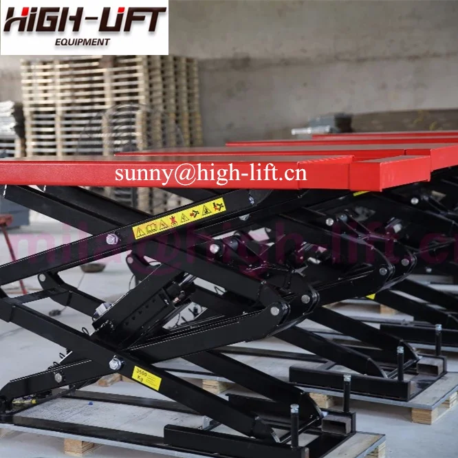High Lift Fixed Underground Scissor lift 3500kgs 4000kgs Stationary  car scissor lift with CE certificate