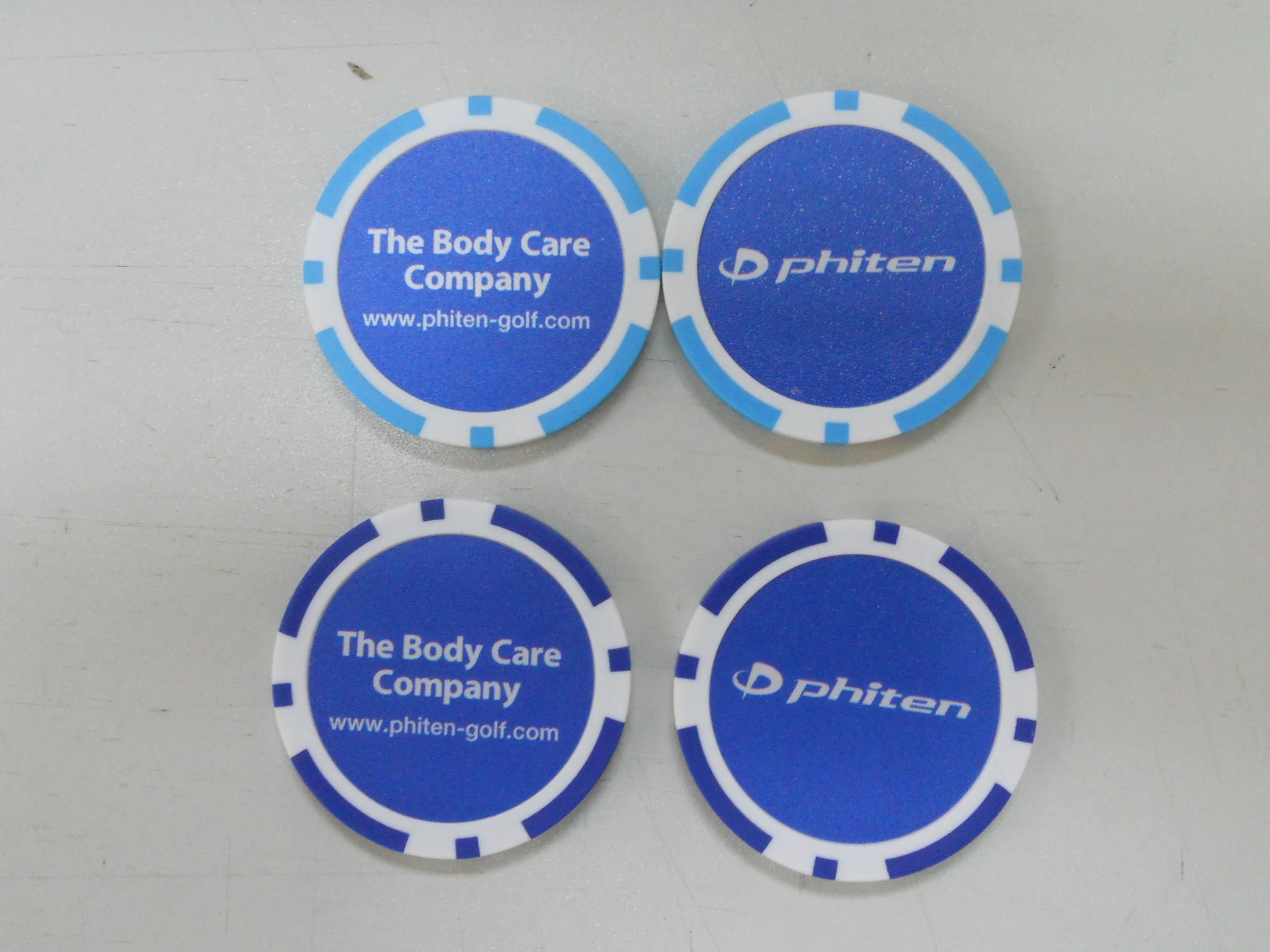 Custom logo printed on 2 sides ABS poker chips / Promotional Plastic Golf Ball Markers Plastic Poker Chip Casino Chip Wholesale