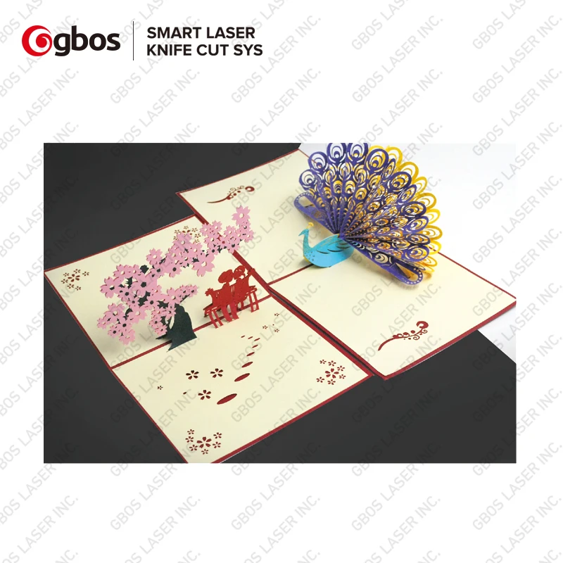Gbos Automatic Greeting Card Engraving Cutter Wedding Card Laser Cutting Making Machine