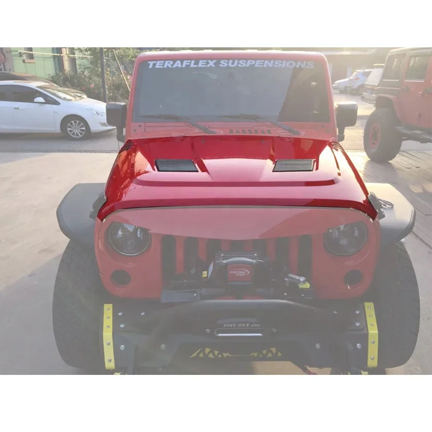 black steel hood cover for jeep for for wrangler JK