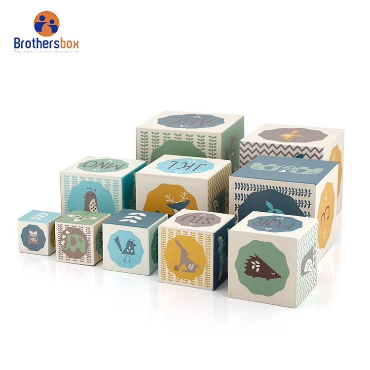 Personalized Handmade paper animal kids interlocking building block toys building block