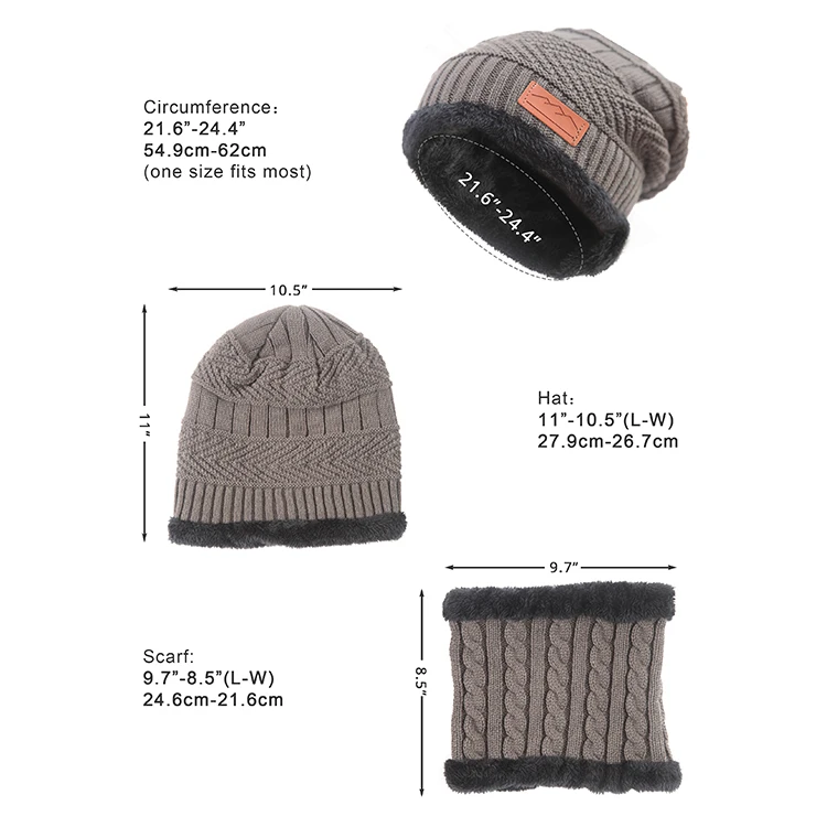 
Winter beanies men scarf knitted hat caps gorras bonnet warm baggy mens winter scarf and hat set hat custom 