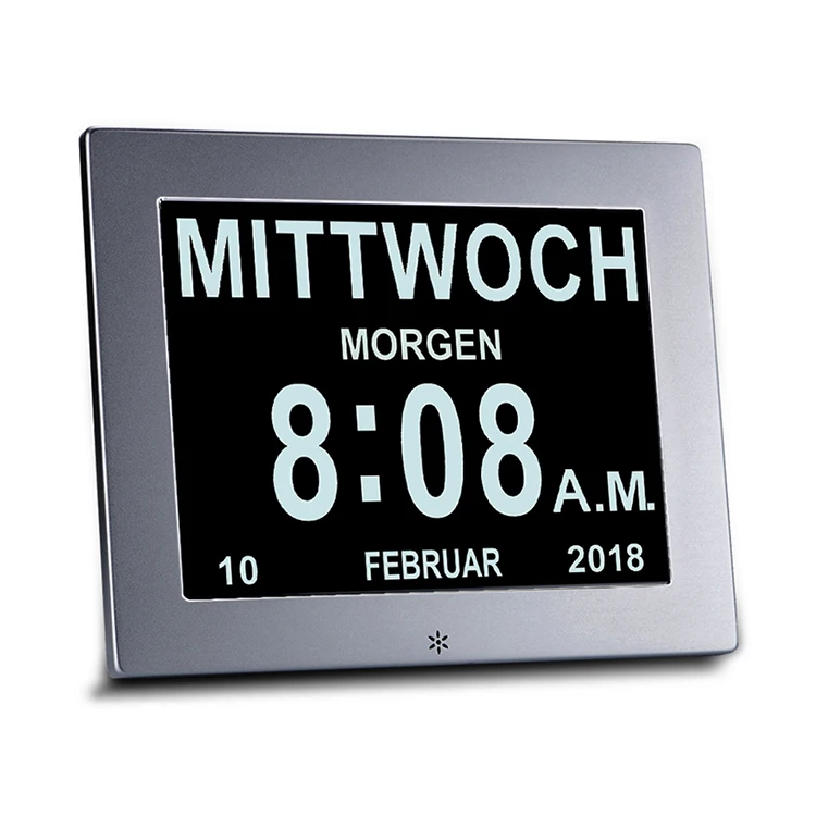 Digital Calendar Day Desk k & Table Clocks Custom Led Alarm Clock with World Time Function