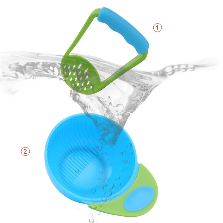 Baby Food Mills and Container Bowl Set  Manual Grinding Dishes Baby Food Maker Tool