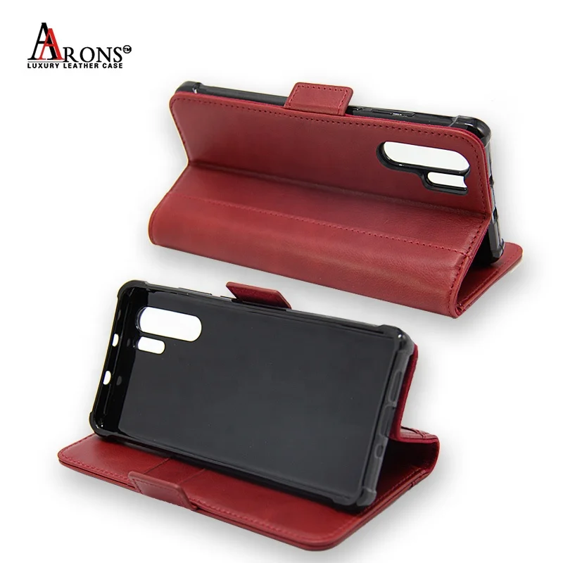 Kickstand New Genuine Flip Luxury Leather Mobile Phone Case with Kickstand for Huawei P30 Pro