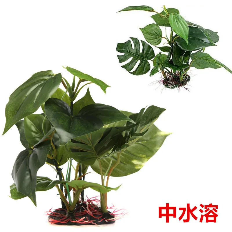 Aquarium Fish Tank Green Lifelike Underwater Plastic Plant Aquatic Water Grass Decor