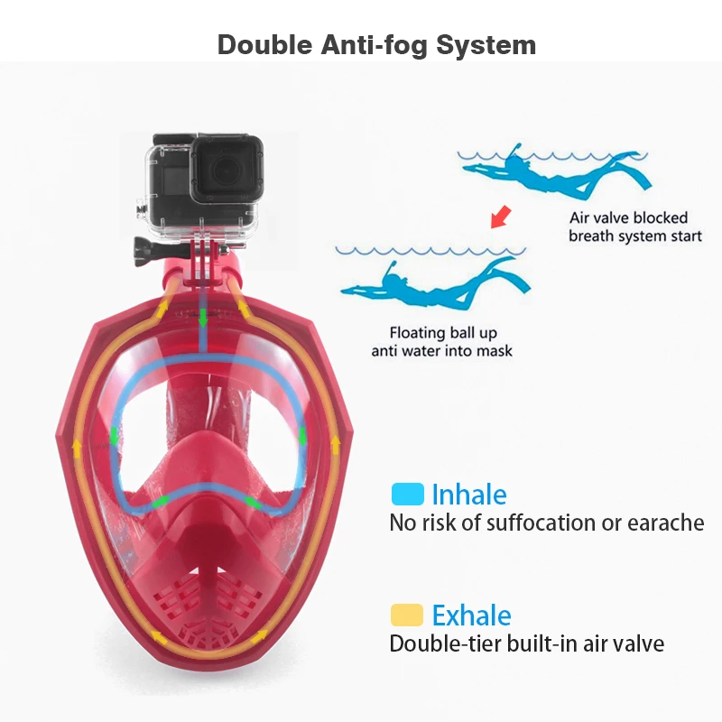 High quality 2019 most popular diving mask with stable function