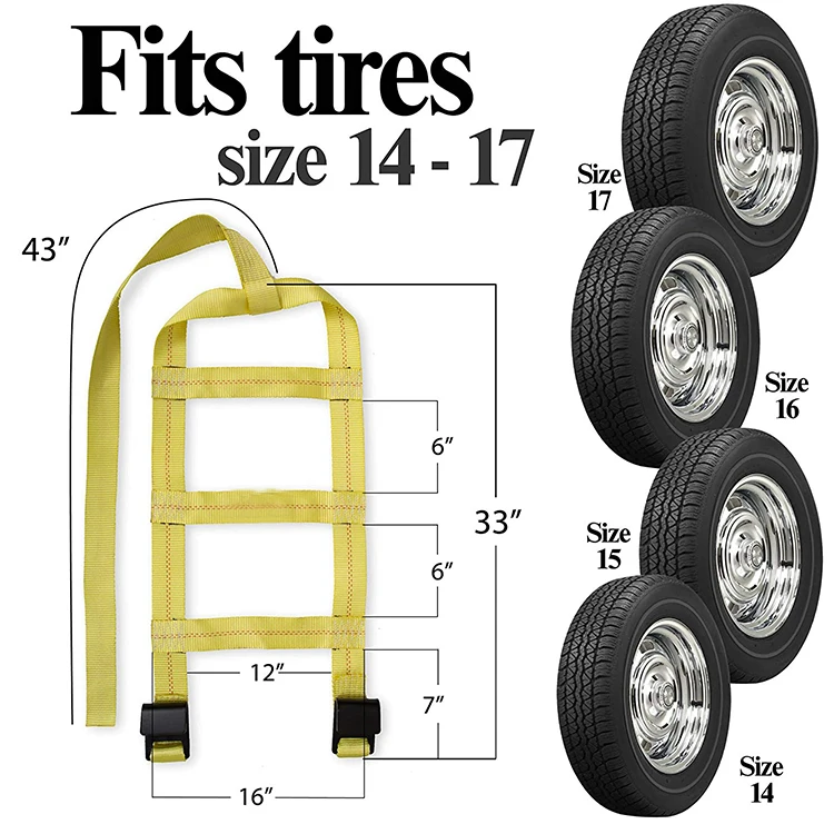 
LULU Tow Dolly Basket Straps with Flat Hooks Car Wheel Straps for Auto Hauling 