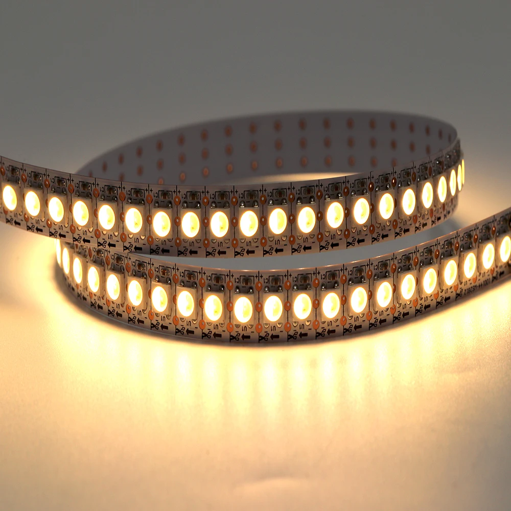 Sk6812 белый cct + янтарный 3 в 1 индивидуально Адресуемая гибкая светодиодная лента WWA 144 светодиодов/м