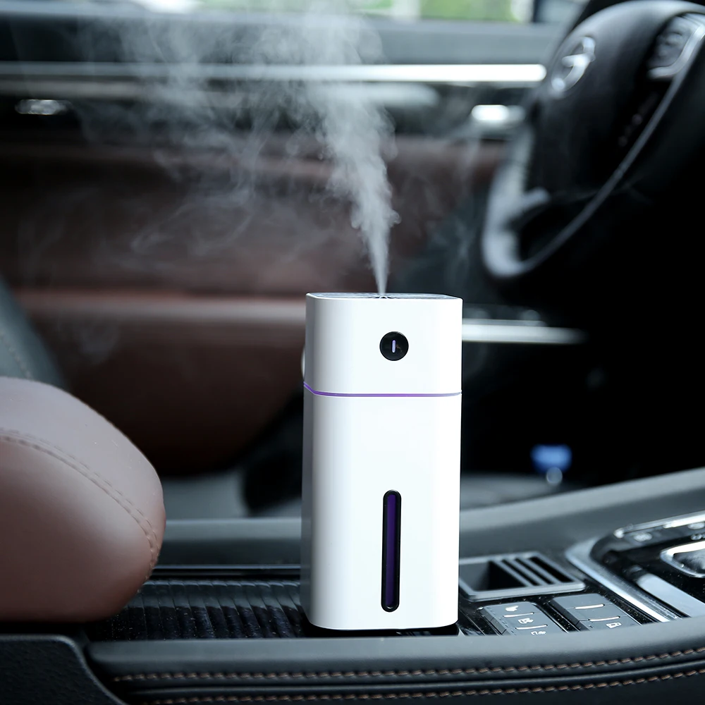 Mini Humidifier Travel Size Personal Humidifier, USB Powered Cool Mist Humidifier with 7 Color Night Light for Office Bedroom