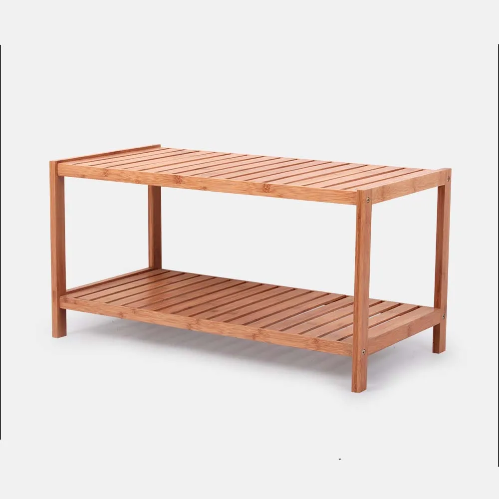 Wholesale Two Tier Shoe Rack Modern Wooden Bamboo Corner Shoe Rack Bracket Prices
