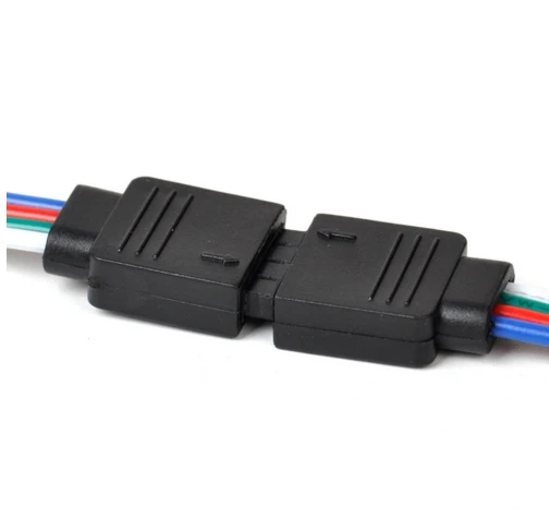 10mm 4 pin wire connector with needle for led strip rgb
