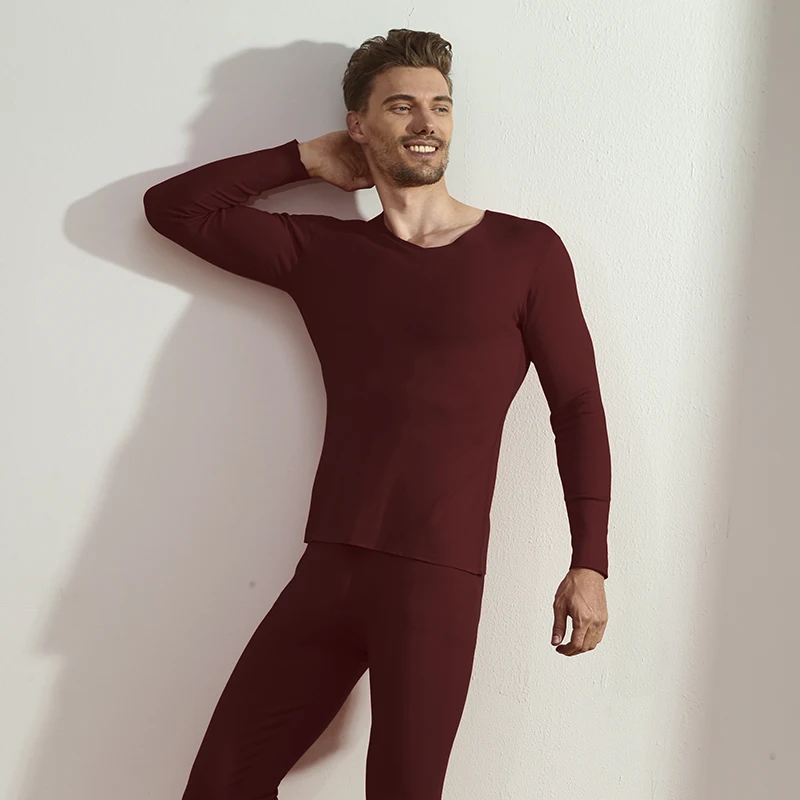 
Top quality Seamless 4-way stitch long johns set for men merino wool thermal underwear 