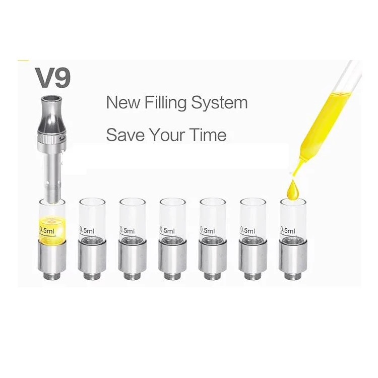 Factory Wholesale 510 Empty Leak Proof E Cigarette Vape Pen Carts Thick Oil 0.5ml 1ml Cbd Atomizer Cartridge