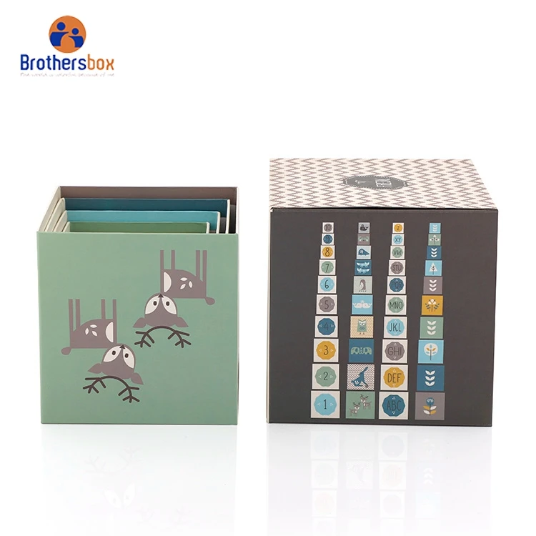 Personalized Handmade paper animal kids interlocking building block toys building block