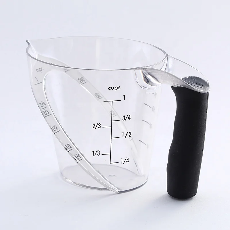 Plastic measuring 250ml cup non slip kitchen cup