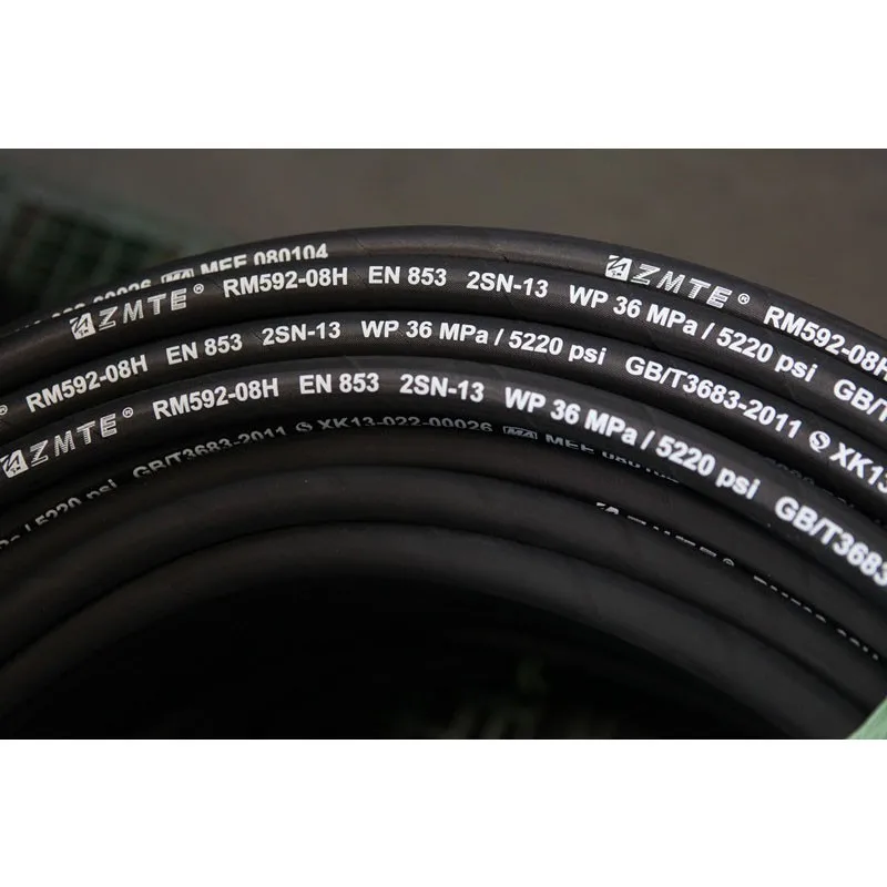 
High Pressure Flexible Synthetic Two Layer 2SN Hydraulic Hoses For Parker Crimp machine. 