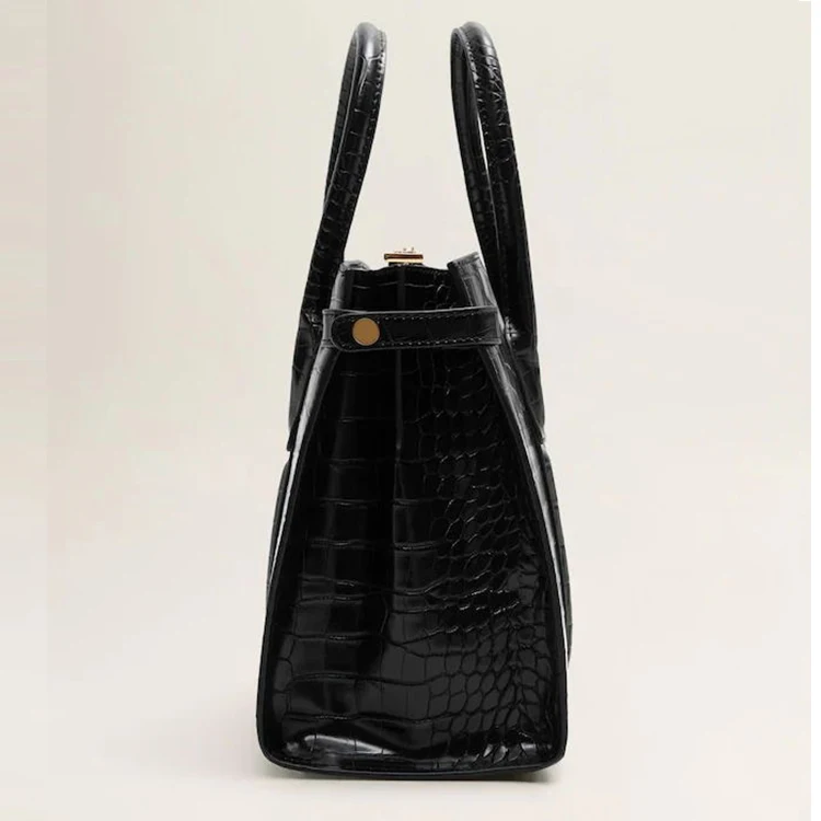 custom ladies hand tote bag pu pattern fashion high end alligator leather handbags for women