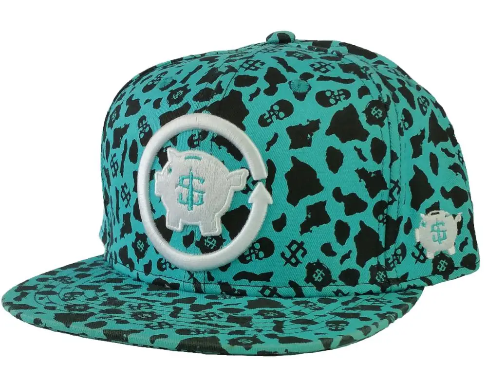 factory sublimation printing pattern snapback hat 6 panel style snapback caps