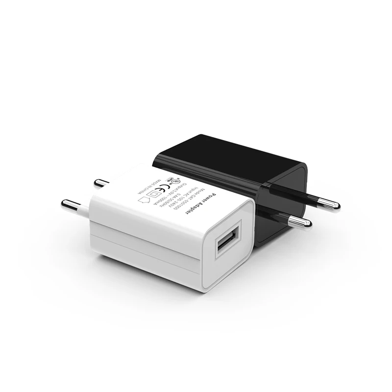 
5V 1A CE GS RoHS certified European standard wall charger EU mobile phone charger universal portable simple 