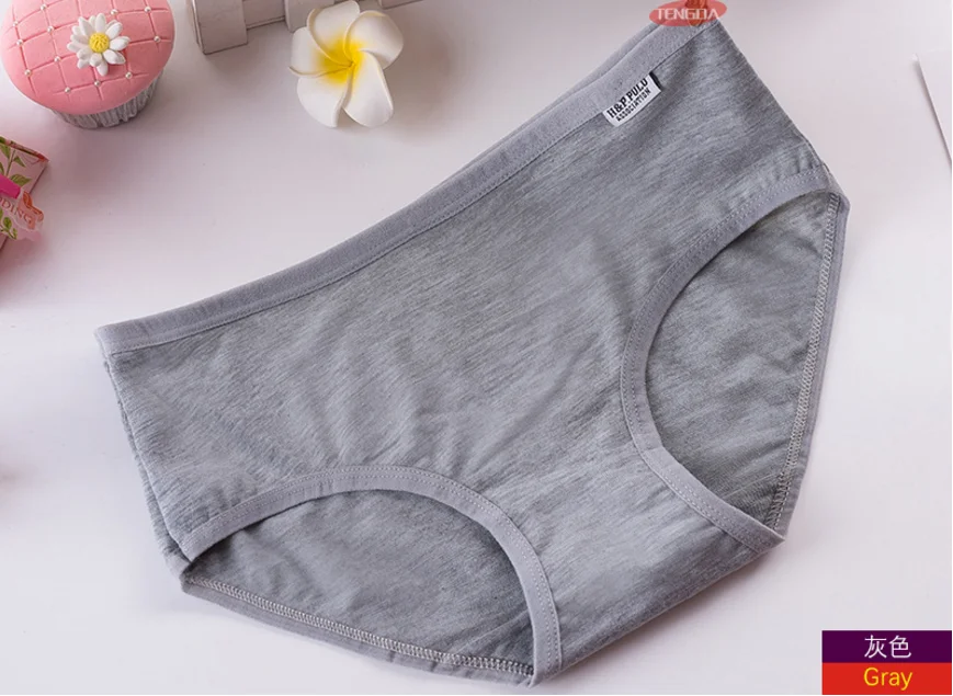 Полноцветное дышащее женское нижнее белье с эффектом талии и бедер, из чистого хлопка, с треугольниками для студенток и девушек