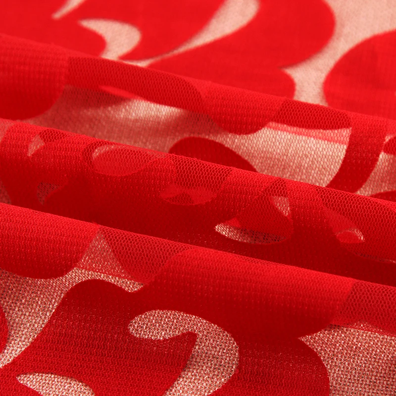 
Chinese suppliers sell cheap red fancy soft transparent burnt fabric for dress 