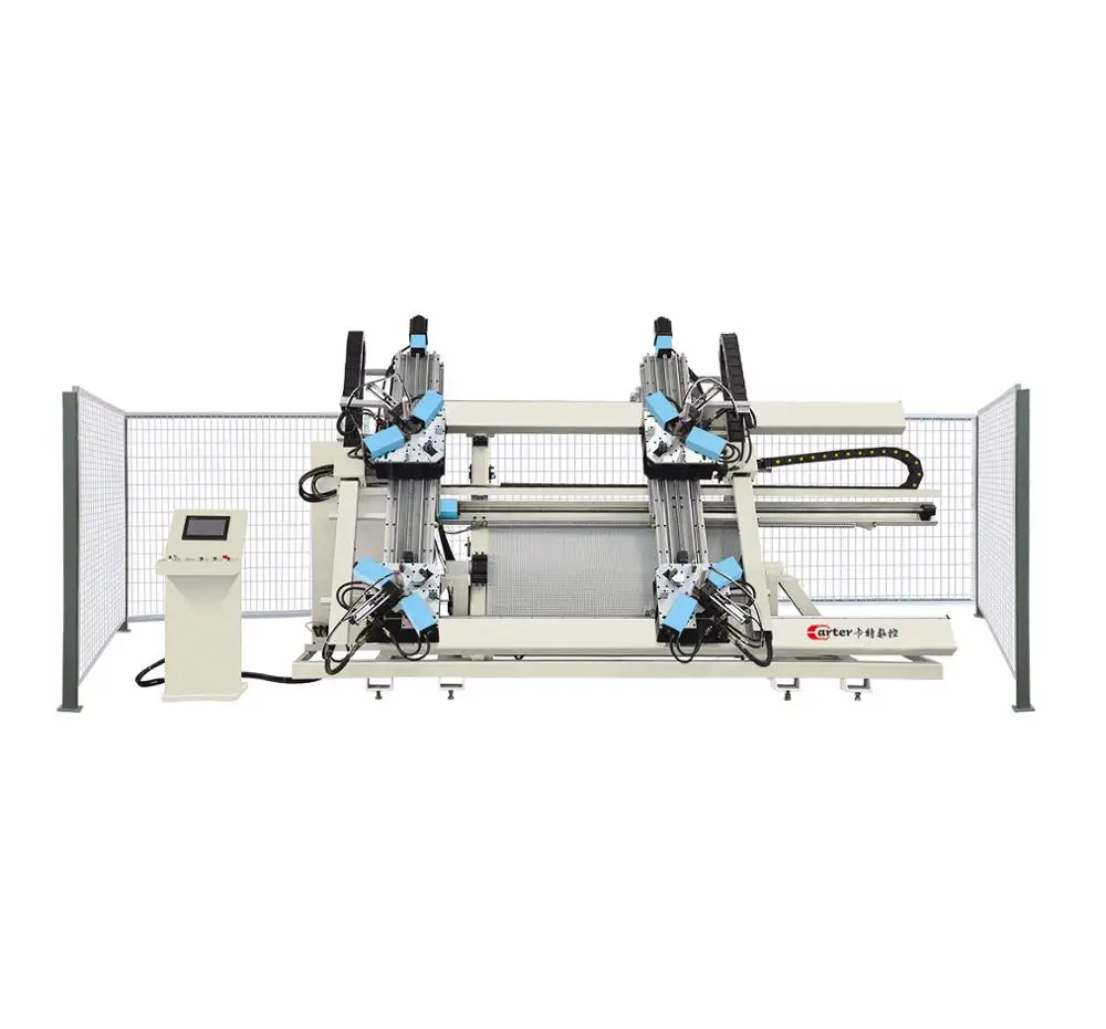 window door making machinery fabrication window door cnc four head automatic corner combining machine