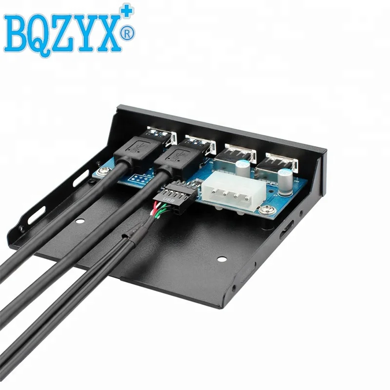 USB3.0 передней панели 3,5 дюймов 20Pin к USB3.0 2 порта USB2.0 2-порт концентратора для PC флоппи-Бей алюминиевый