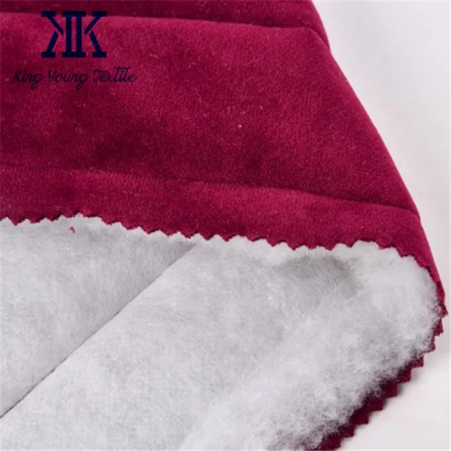 quilted velvet upholstery fabric / 100% polyester quilted flannel velour fleece fabric for blanket