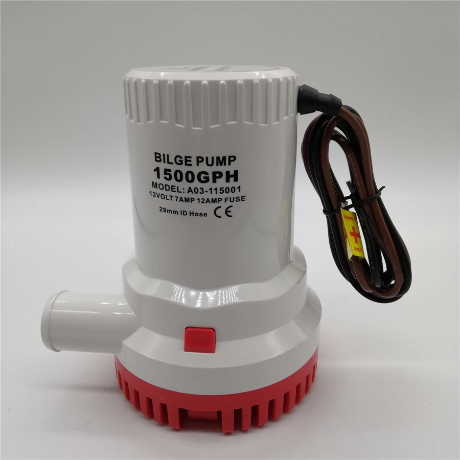 
12V 24V 1500GPH DC Submersible Marine Boat Yacht Bilge Pump 